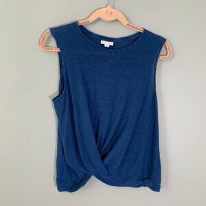 J. Jill love linen twist front sleeveless waist length pullover‎ tank top cami